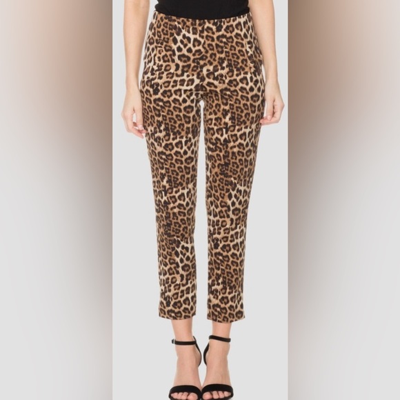 Joseph Ribkoff Pull On Stretch Pant, Style 193552, Leopard Print, sz 16 - Picture 1 of 14